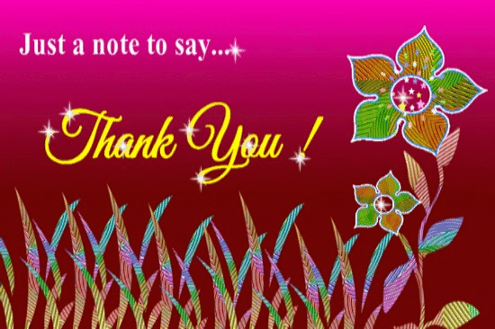 Just A Note To Say, Thank You!