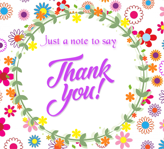 Special Thank You Wish With Flowers.