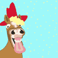 Smiling Horse Saying Hey Hey Hey.
