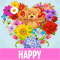 Flowers %26 Hugs For Happy Birthday.