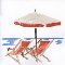 Beach Chairs In The Sun.