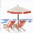 Beach Chairs In The Sun.