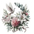 A Dove And Flowers Mother’s Day...