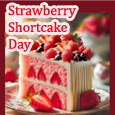 Juicy Delicious Strawberries With Cake.