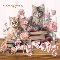 Cats %26 Books Birthday Card.