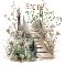 Beautiful Cat Scene Birthday Card.