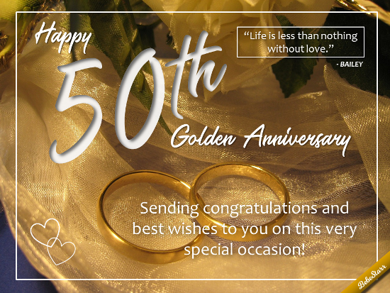 For A 50th Wedding Anniversary.